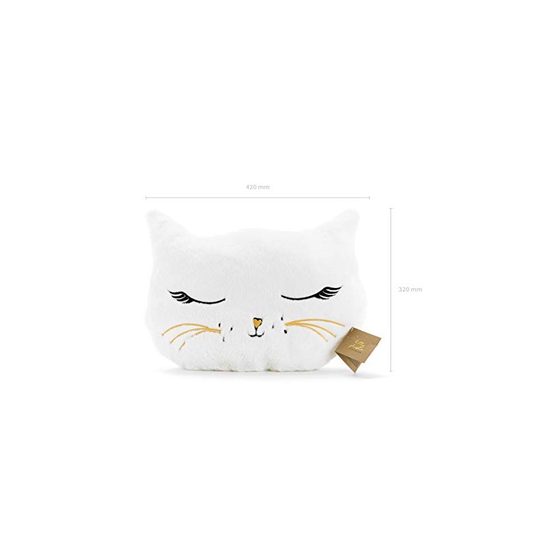 Partydeco Fluffy Cuddly Cushion for Cat Lovers Cushion Cat Motif