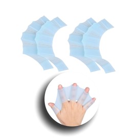 UNIQOCK 2 Pair Silicone Swimming Gloves Webbed Swim Gloves Finger Frog Type Water Resistance Gear Paddle Fins