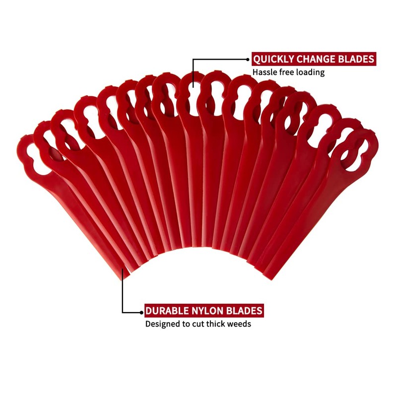 EVEHAP 100Pcs Replacement Blades Compatible with Garden Gear Strimmer Cordless