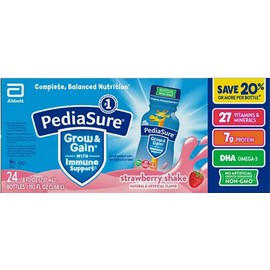 Abbott Pediasure grow and gain no artificial Strawberry Shake, 24 Count
