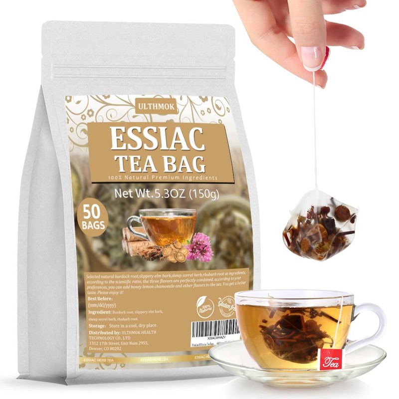 Premium 50 Essiac Tea Bags, Wellness Blend Tea, made with