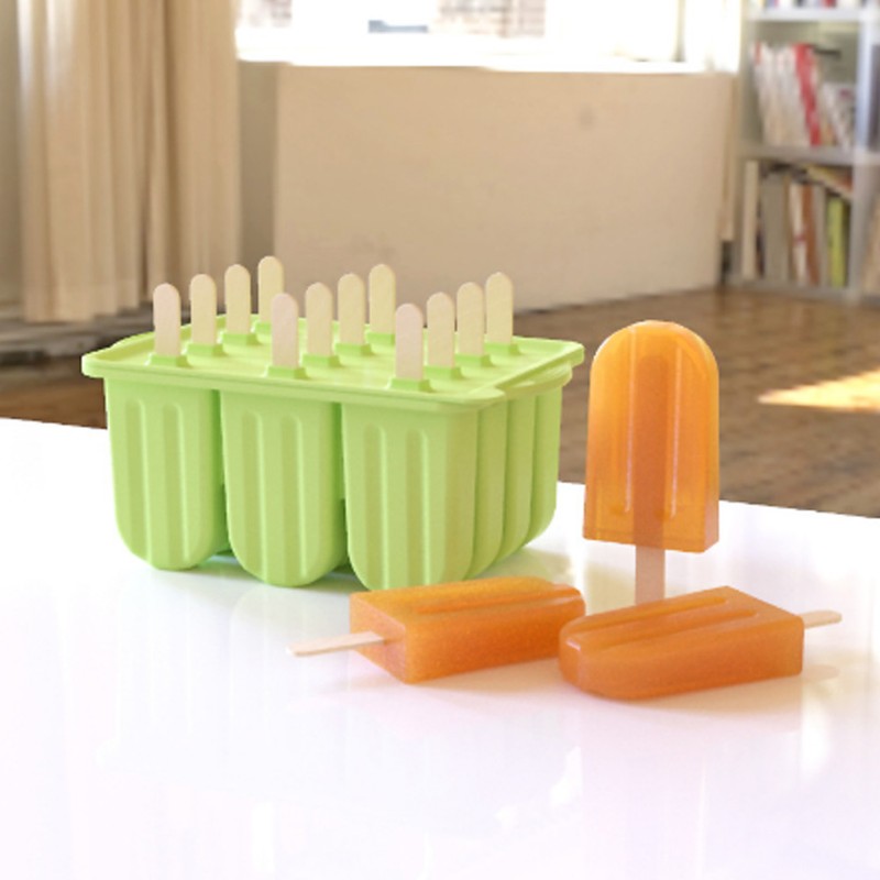 12-Grids Food Grade Silicone Ice Cream Mold Maker Making Tool