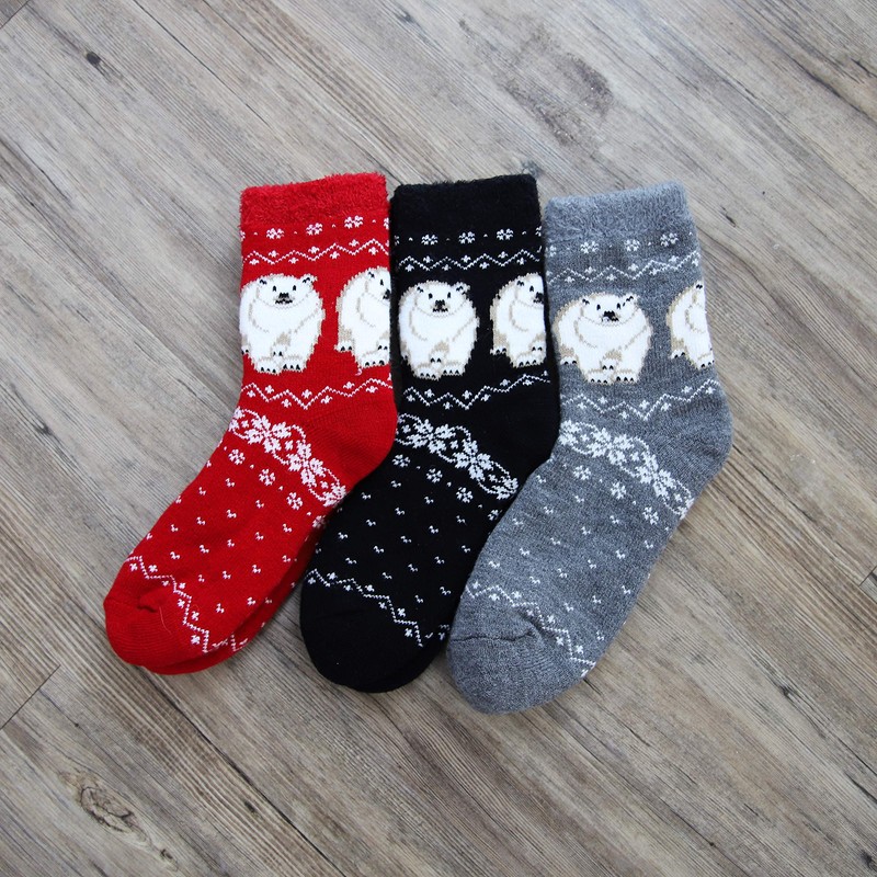 American Mammoth 3 Pairs Cozy Cabin Socks for Women, Polar