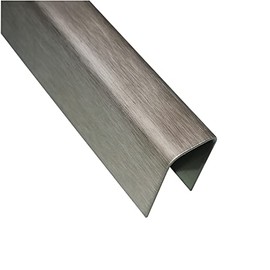 U-Angle Stainless Steel V2A U-Profile 1 Metre U Sheet 0.8 mm Thick (K240 Polished, 10 x 8 x 10 mm)