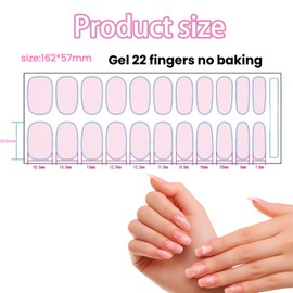 SSKHE Selbstklebende Gel-Nägel, 23 Stück, selbstklebend, für Frauen, Mädchen, Dekoration, Nageldesign, keine UV-Aushärtung erforderlich