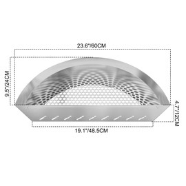 onlyfire Stainless Steel Charcoal Basket Charcoal Briquet Holder for Weber 26" Kettle Charcoal Grills
