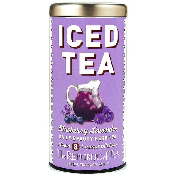The Republic of Tea Blueberry Lavender Daily Beauty Iced Tea - 8 Pouches