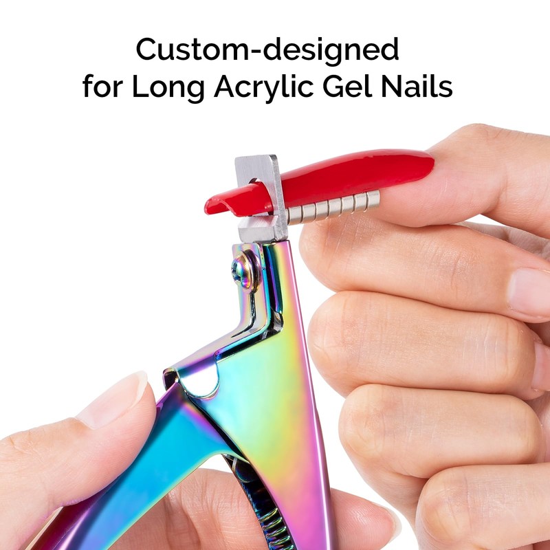 MelodySusie Acrylic Nail Clippers with 15Pcs Magnets Tip Cutters for