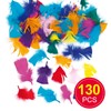 Baker Ross E76 Collage Feathers Value Pack, Bright Colours —
