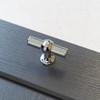 Polished Chrome T-Bar Handle for Kitchen Cabinets | 14mm Diameter