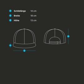 qeedo Snapback for Men and Women (in 2 Colours), Unisex Baseball Cap, Breathable, Adjustable Closure, UV Protection, Deepsea