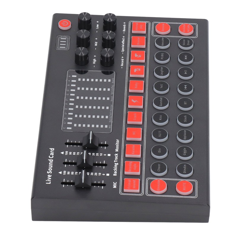 Voice Changer Sound Board LED Display Noise Reduction Bluetooth Dual