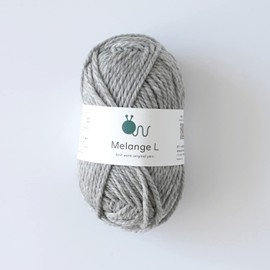 Hara Wool Yarn, Melange, Extra Thick, 1.1 oz (30 g) (45 m), 60% Wool, 40% Acrylic, 5 Ball Set, 3. Gray