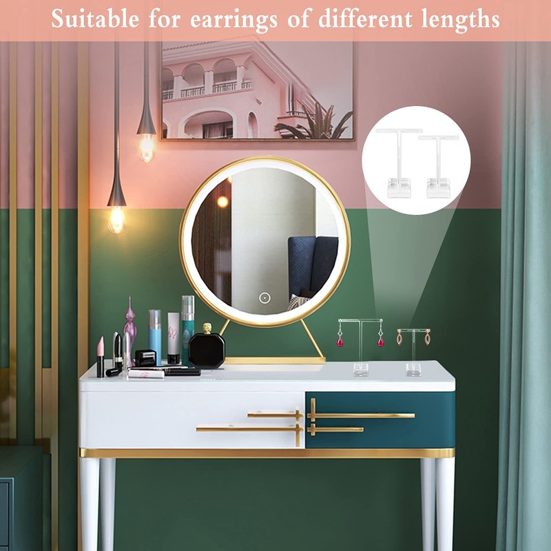 Bigxin 6 Pieces Earring Display Holder, Acrylic Earring Holder Stand
