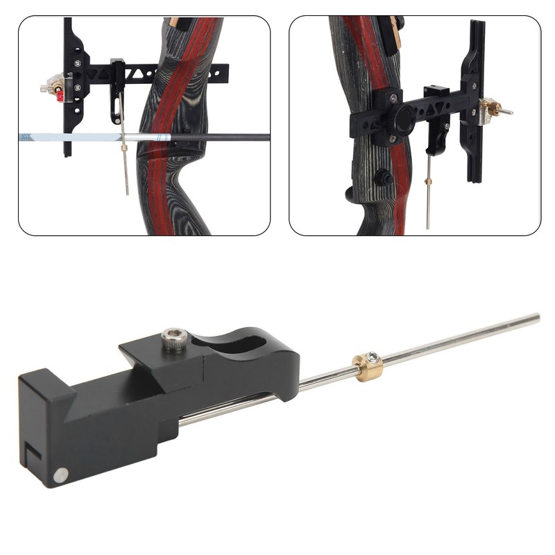 Archery Clicker Aluminium Alloy Recurve Bow Clicker with Adjusting Sliders