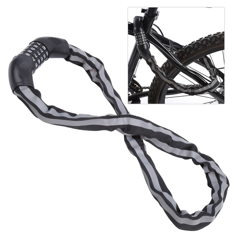 Bike Antitheft Coded Lock Bicycle Cable Lock Keyless Five Password