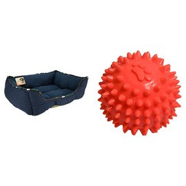 Fancy Pets Cama Corgi para Perro Color Azul Marino  Juguete d Pelota de Caucho Spiny para Perro                                                       