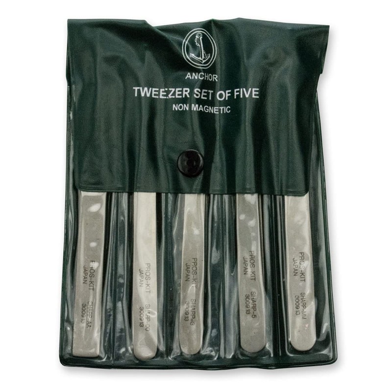 Pro Quality Japan Made Tweezers x5 Set for Watchmakers Non