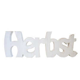 HEITMANN DECO Holzschriftzug Herbst weiß, ca. 30,8 x 2,7 x 11,3 cm