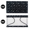 Star Pattern Black Mask, Sparkly Silver, 5 Layers, Non-Woven Mask,