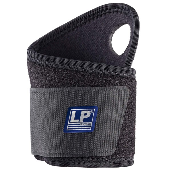 LP Support 739-KM Breathable Neoprene Wrist Wraps for Powerlifting, Bodybuilding, Size: One Size, Colour: 1 x Black