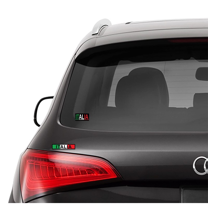 Biomar Labs® 10 x Vinyl Car Sticker Flag Italy Italian