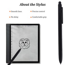 Stylus Pen for BOOX Note Air 3C,3 B/W Compatible with Note Air 2/Air 2 Plus for BOOX Tab X 13.3,10.3 for BOOX Tab Ultra C Pro,Tab X 13,Palm Rejection(Black)