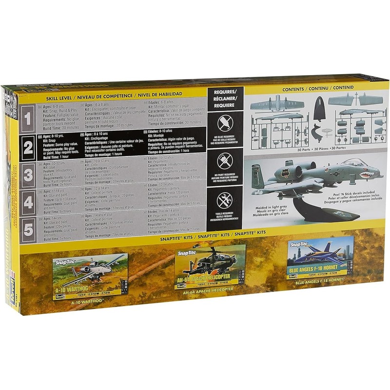 Revell SnapTite A-10 Warthog Plastic Model Kit , White