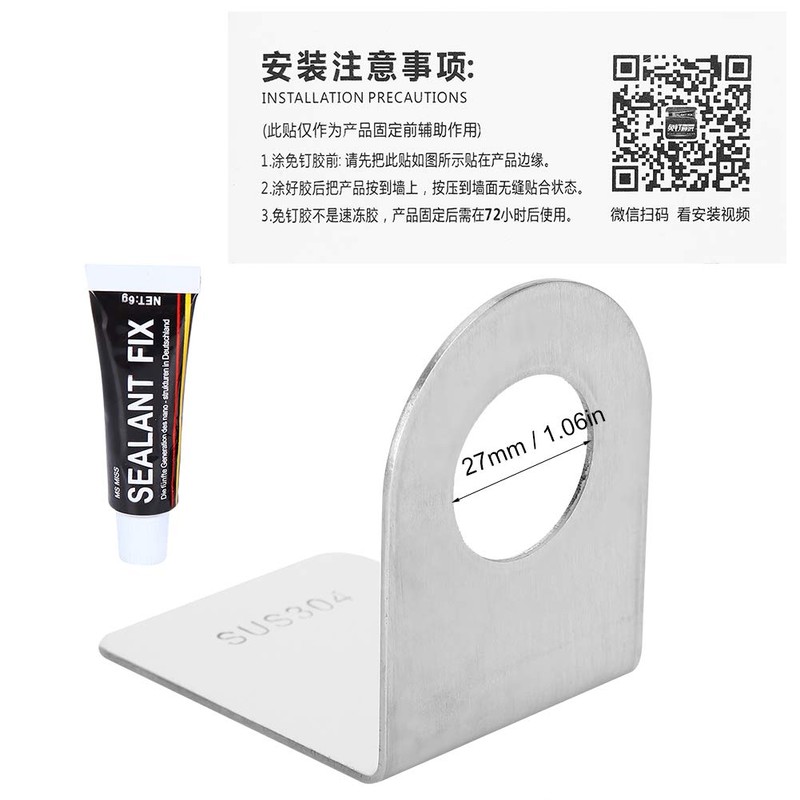 2Pcs Soap Bottle Dispenser Holder Wall Mounted, Stainless Steel Soap