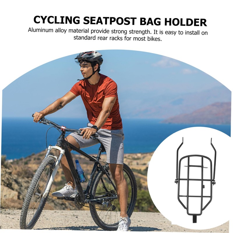 Mikinona Durable Folding Bike Luggage Carrier Rack Lightweight Rear Shelf
