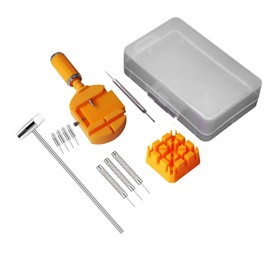 Cipszoely Watch Link Removal Kit, 11 PCS Watch Strap Removal Tool for Strap Adjustment Watch Resize Shortening Tool Watch Pin Removal Tool with Watch Hammer, Punch Pins