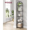 VASAGLE 5-Tier Corner Shelf Stand, Corner Bookshelf, Bathroom Organizer, Plant