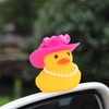 wonuu Car Dashboard Pink Cowboy Hat Rubber Ducks, Decorations Duck