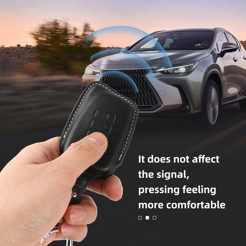 CISUI for Lexus Leather Key Fob Cover Case with Keychain