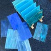 LITMIND 12 Sheets Blue Stained Glass Sheets, 4 x 6