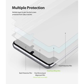 Ringke Dual Easy Wing (2 Pack) Screen Protector Compatible with Galaxy Note 10 Lite (2020)