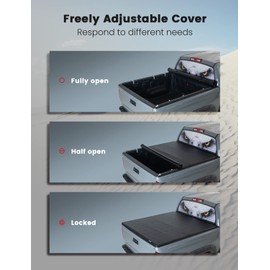 Logan Tonneau Cover Soft Roll up for 2024 Toyota Tacoma 5' Bed,Truck Bed Covers Compatible with 2024 Toyota Tacoma 5FT