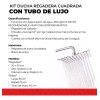 IML Regadera Cuadrada 20 Cm Acero Inox Y Tubo 40cm