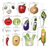 decalmile Kitchen Wall Decals Vegetable Corn Chili Funny Wall Stickers