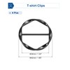 sourcing map 4 Pcs T-shirt Clips, 34mm(1-5/16") Round Metal Silk