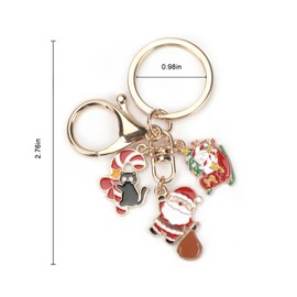 MUCOOS Merry Christmas Keychain, Celebrate Christmas, Cute Christmas Santa Keychain，Christmas Sleds Keychain,Black Cat Keychain,Thoughtful Gifts for Friends,Family, Christmas Keyrings for Women