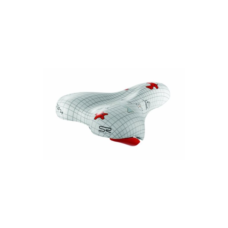 Selle Royal Kids Spyder Design Bike Saddle - White/Red, 23.1