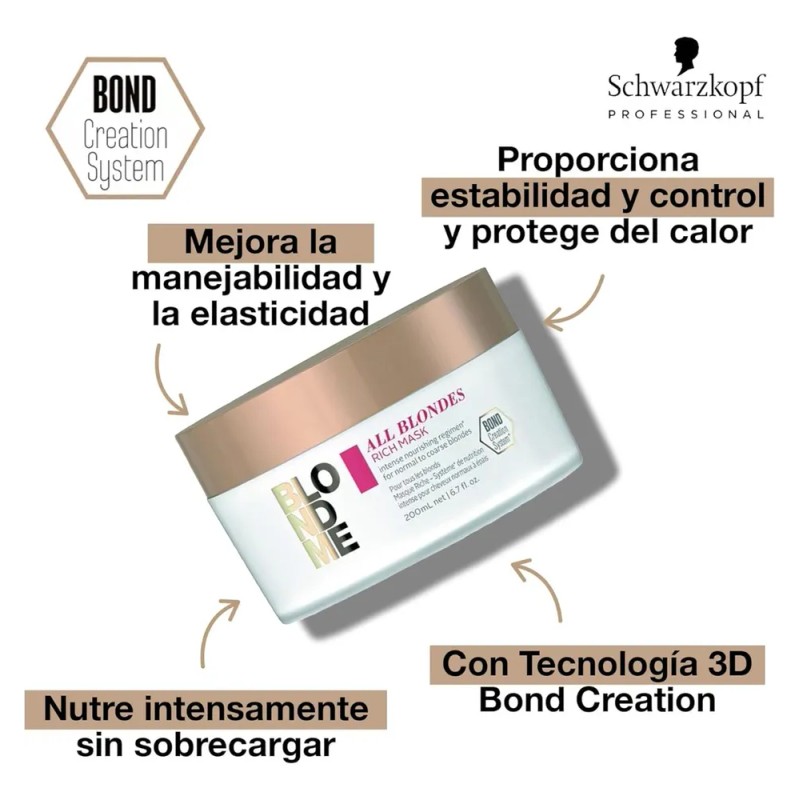 Blondme All Blondes Mascarilla Enriquecida Rubios 200 Ml