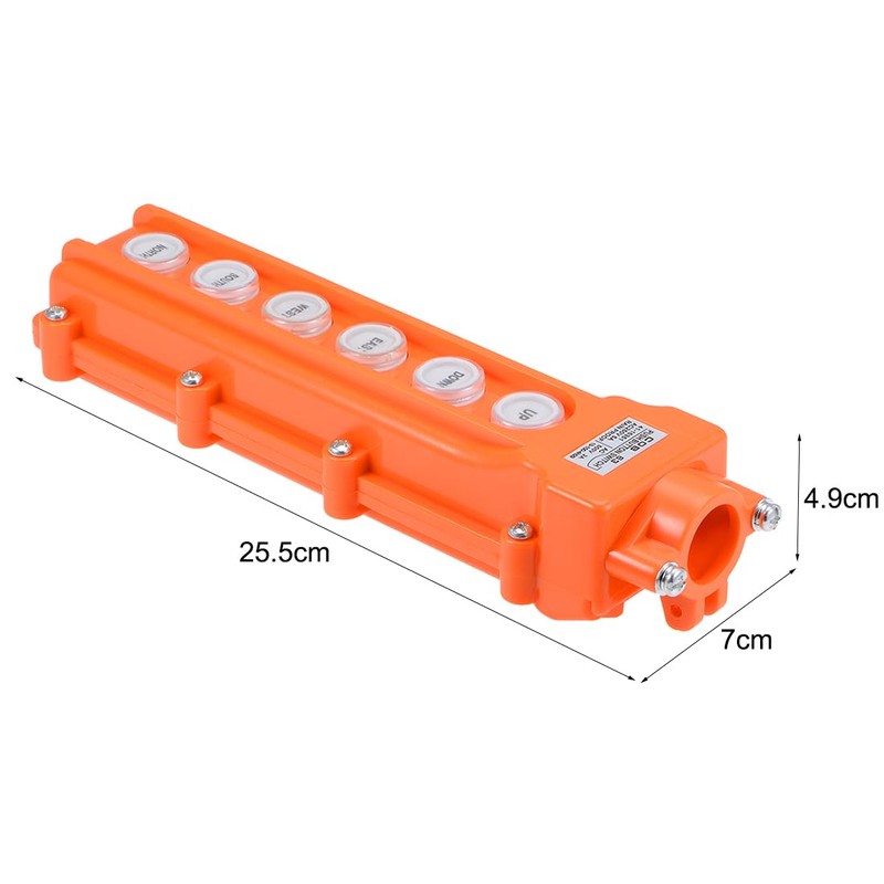 uxcell Hoist Crane Pendant Control Station Push Button Switch 6