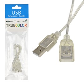 CLEANLIFE TrueColor USB Extension Cable - USB-A Male to Female Cable Extender Compatible with TrueColor USB-Powered LED Light Bar - Increases The Length of LED Bar Light USB Cord (48")