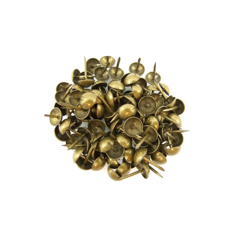 C.S. Osborne Natural French Nail Tacks Antique Brass 100pk