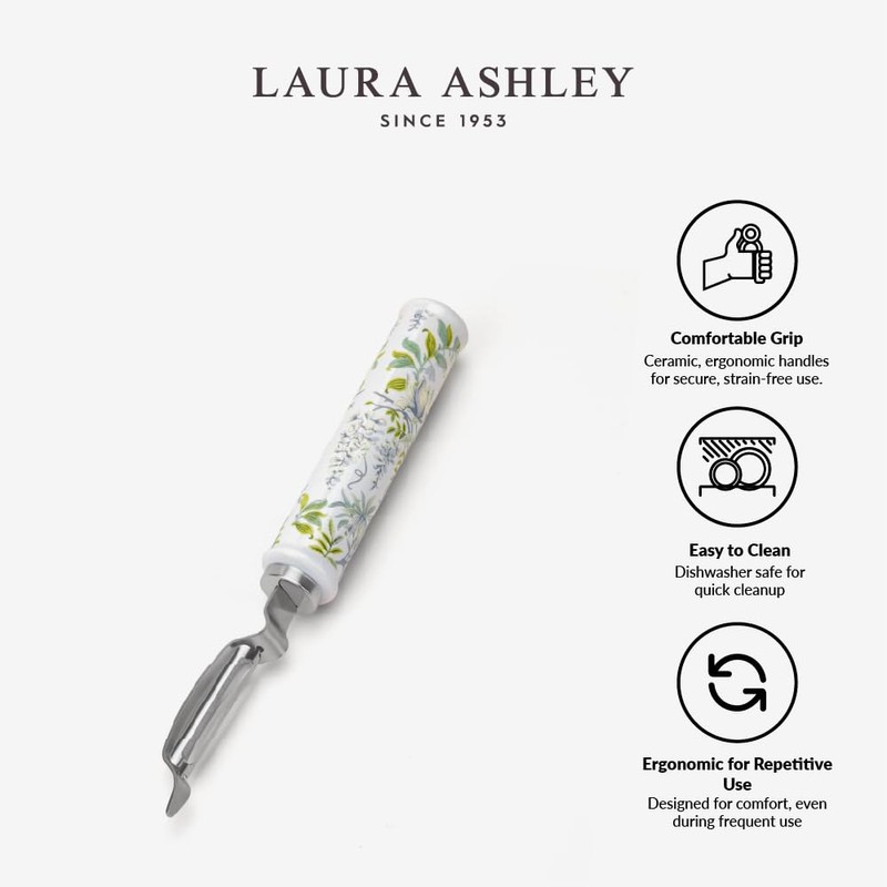 Laura Ashley Stainless Steel Fruit and Vegetable Peeler with Ergonomic