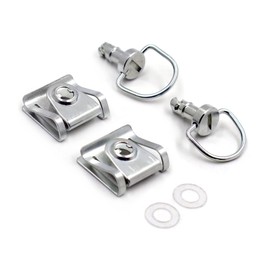 AfterMokit Replacement 0.57 inch Quick Release Fasteners Fairing Bolts Studs Quarter Turn with Clips Silver 2 Pack