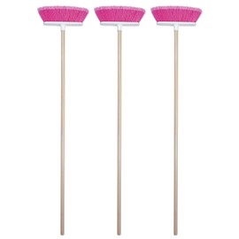 The Original Soft Sweep Magnetic Action Fuchsia Broom with Natural Finish Wood Handles (12 Fuchsia Brooms)
