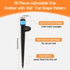 Copadri 50pcs Drip Emitters Fan Shape with Stake for 1/4"